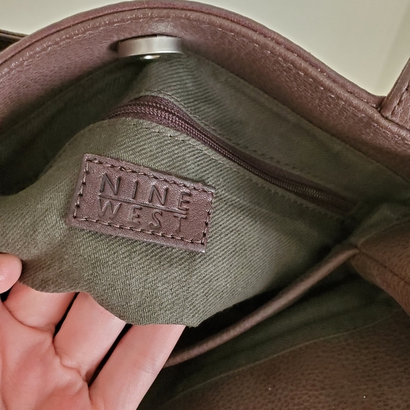 Nine West Brown Leather Shoulder Bag - Picture 5 of 8